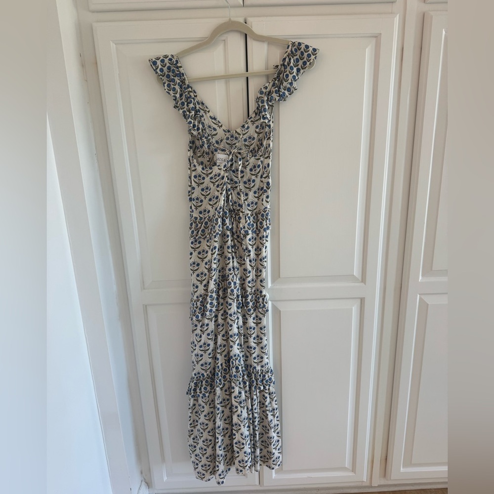 Misa Los Angeles Blue and White Floral Maxi Dress - Picture 3 of 3